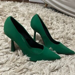 Zara green heels